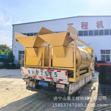 北方铺庭院沥青拌和机 全自动双罐柏油商混炒料机 隔热好出料均匀