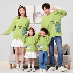 Internet celebrity Little Dinosaur parent-child sweatshirts for a family of three, mother and daughter, couple outfits, spring sweatshirts wholesale