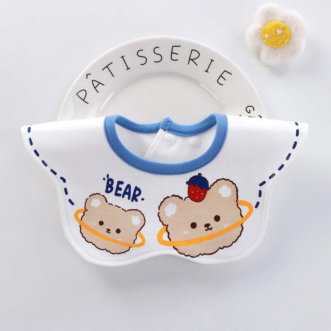 Babero para bebé toalla de saliva para bebé algodón impermeable recién nacido a prueba de vómitos babero para comer 360 grados rotación primavera y verano