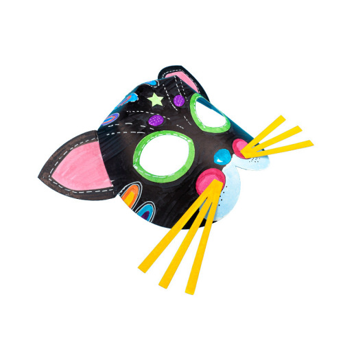 Children's Colorful Ox Year Kindergarten Blank Cartoon Animal Mask for Boys and Girls Dance Party Performer Face Paint
