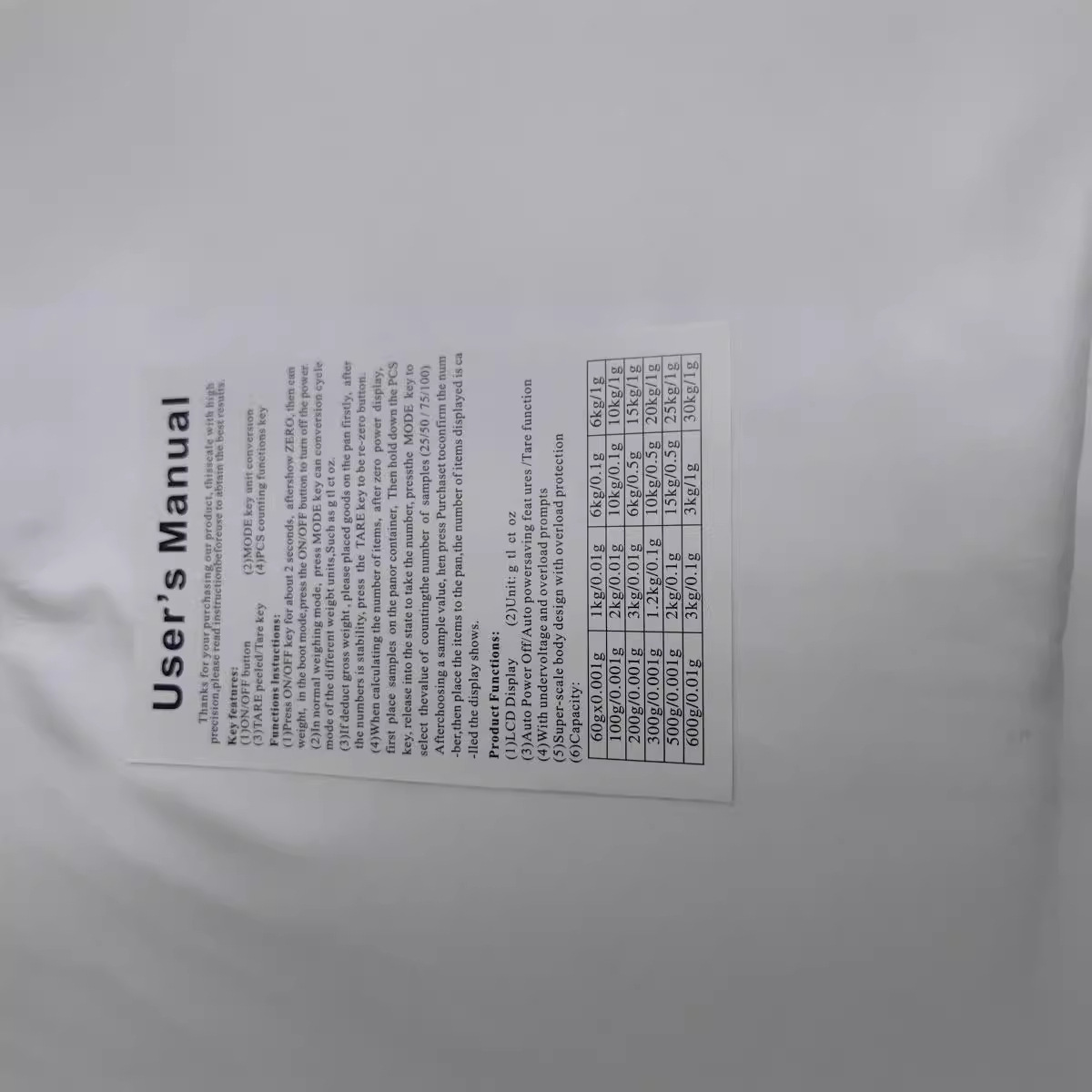 Escala de cocina Escala electrónica doméstica 2024 nueva escala de oro 3kg / 0.01g exportación Escala de alta precisión +