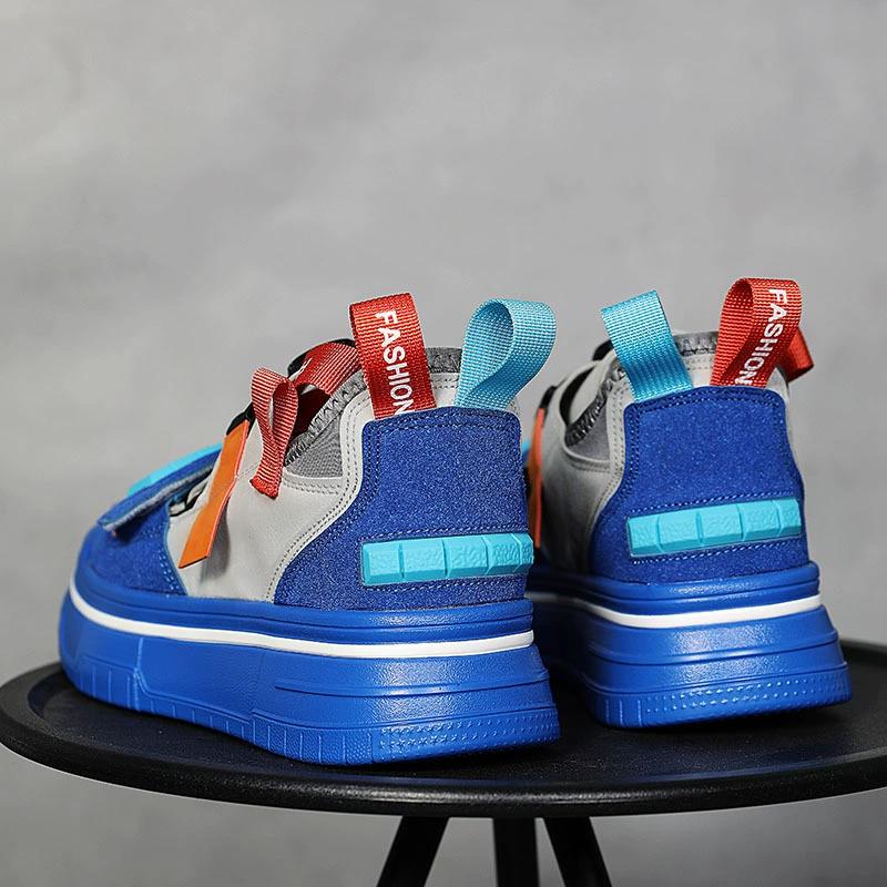 Модные туфли на шнуровке в европейском стиле, кроссовки на толстой подошве, мужские повседневные универсальные мужские модные туфли на резинке, увеличивающие рост, оптовая продажа