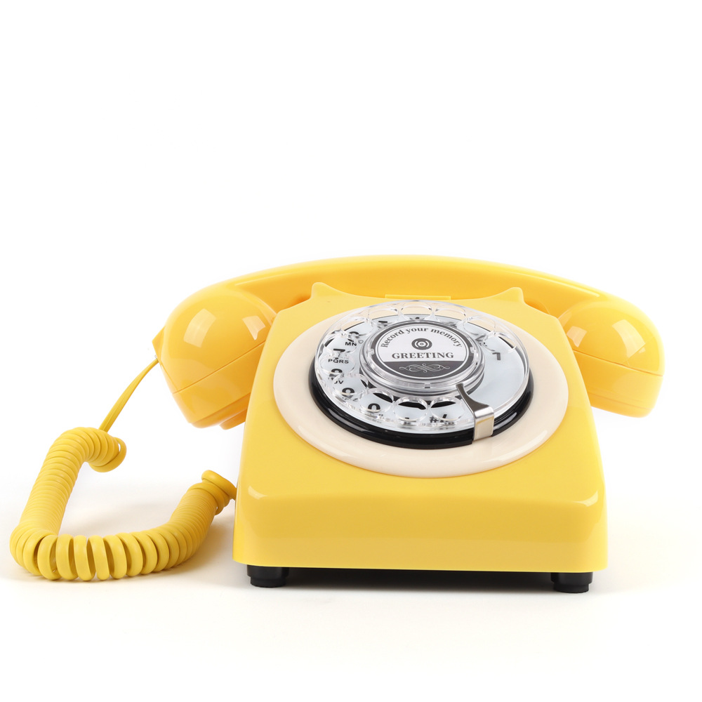 Teléfono retro con grabación de audio, teléfono para mensajes en bodas y fiestas, grabadora de mensajes para teléfono fijo, teléfono doméstico al por mayor, estilo antiguo