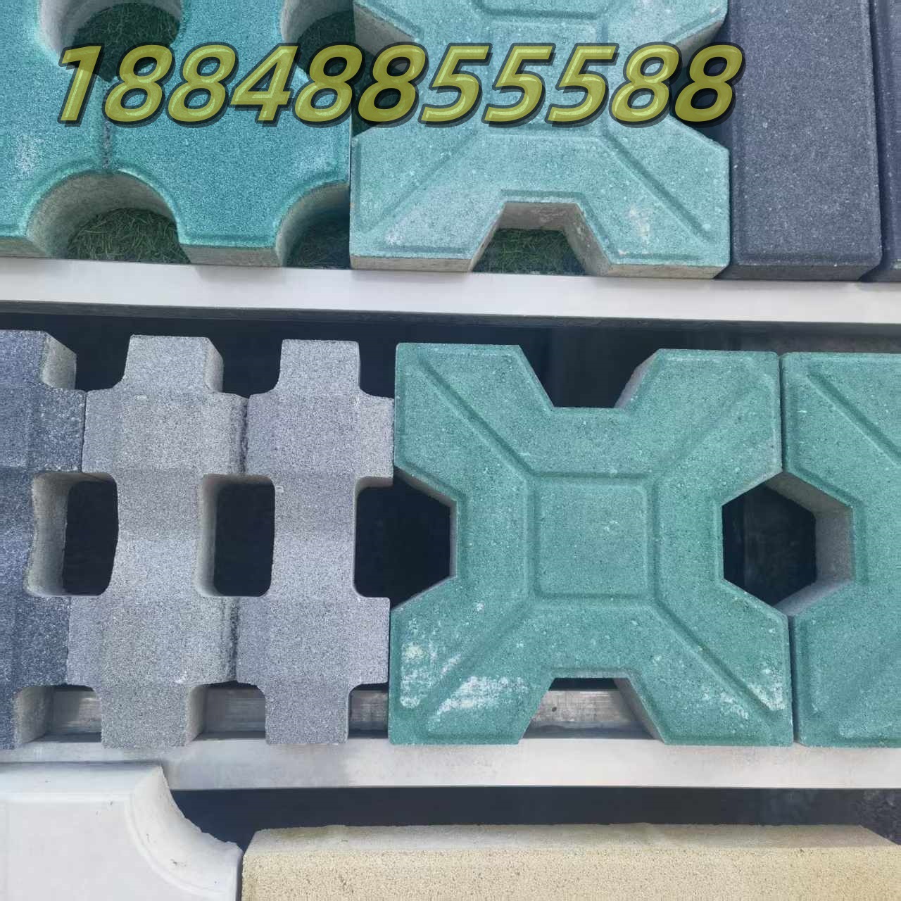 25*19*7井字植草砖 八字植草砖 圆孔植草砖 停车位植草砖