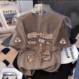 俏妮卡女童纯棉短袖t恤2026新款夏季爆款粉色中小童百搭上衣童装