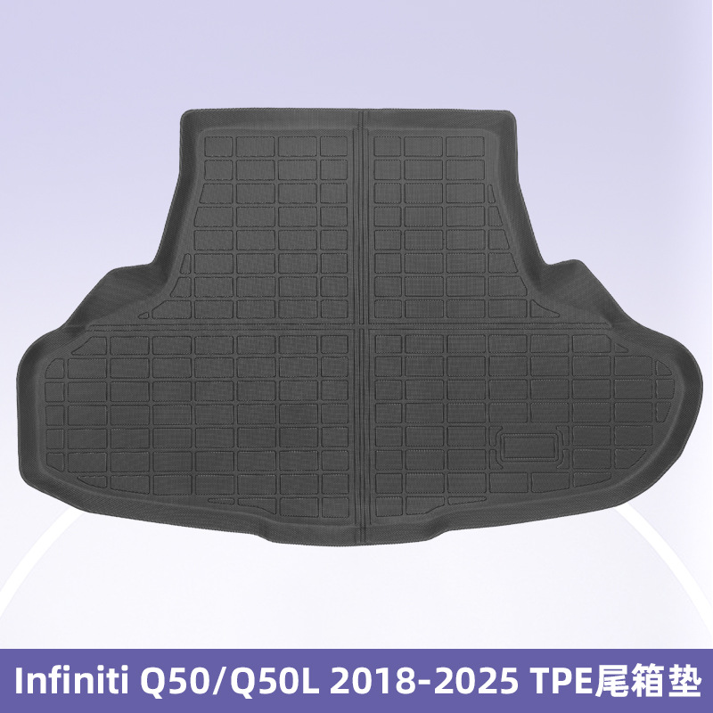 Para Infiniti Q50 / Q50L 2018 - 2025 3D TPE para todos los tiempos Cojín de cola