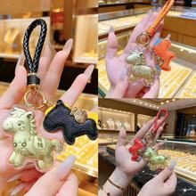 马上有钱挂绳足金钥匙扣手机链车挂挂饰抖音直播批发店面小礼品潮