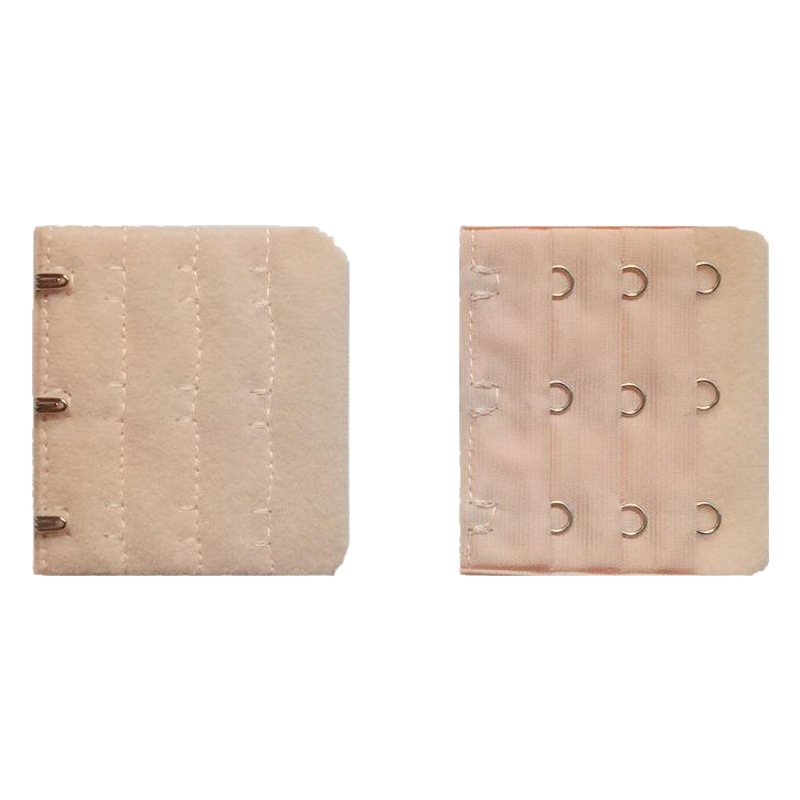 Hebilla de extensión de sujetador de acero inoxidable de tres filas Hebilla de extensión de ropa interior de 3 botones Tarjeta de color de entrega directa de fábrica