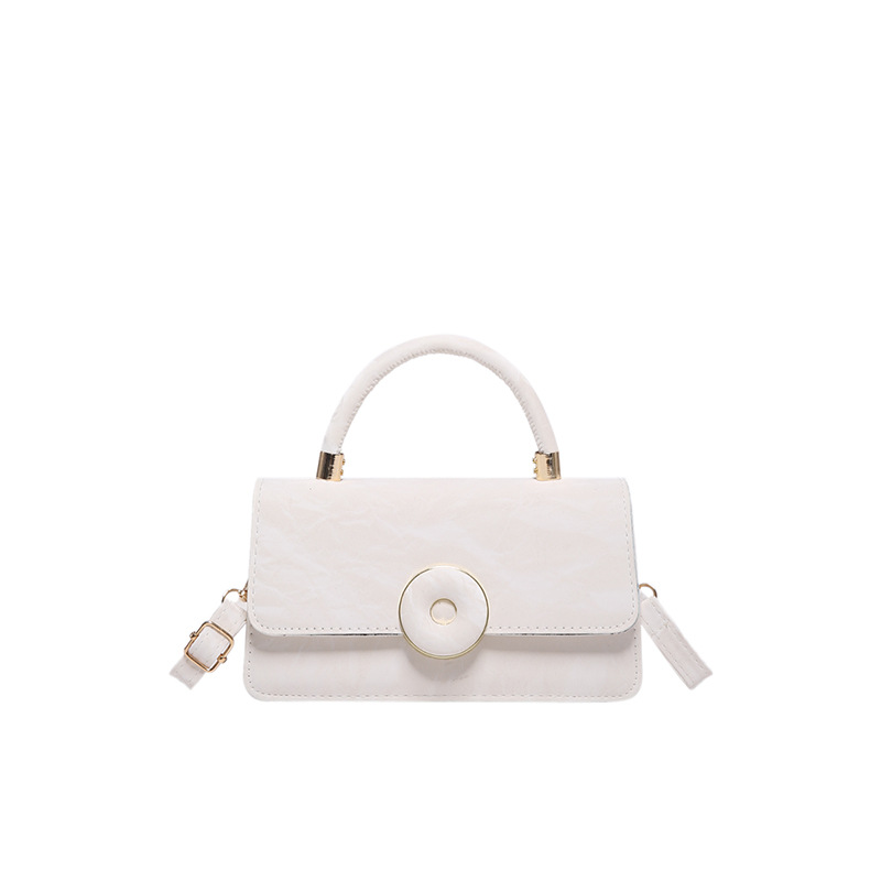 Textura de empalme artístico simple bolso cuadrado 2024 ocio nuevo estilo de invierno personalidad extranjera bolso de hombro portátil