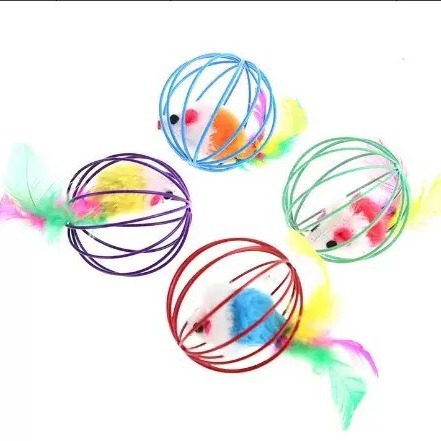 Pet Toy cage mouse sound cat toy funny cat stick cat collar