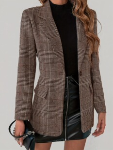 F 30024 Plus Size Houndstooth Suit ��aǧ�B�����b���uͨ