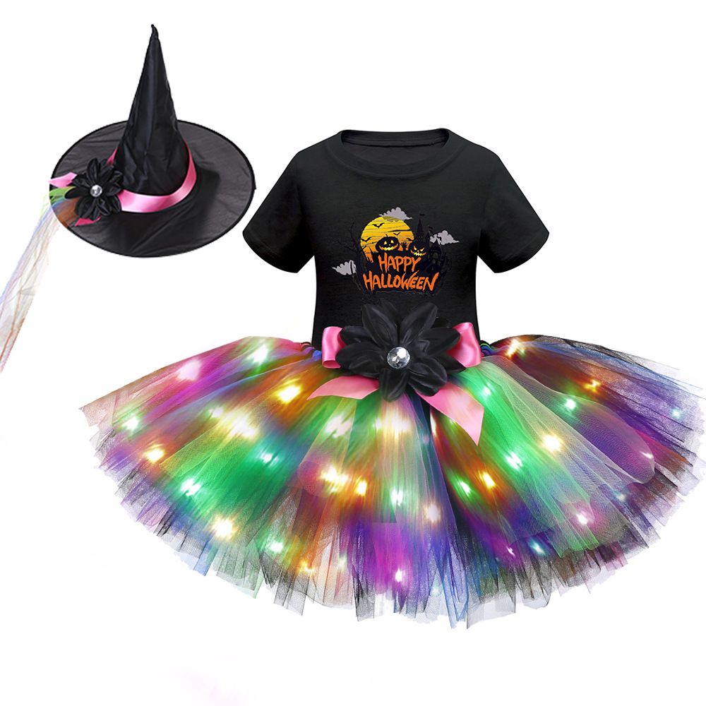 Хэллоуин светодиодный костюм с короткими рукавами 28