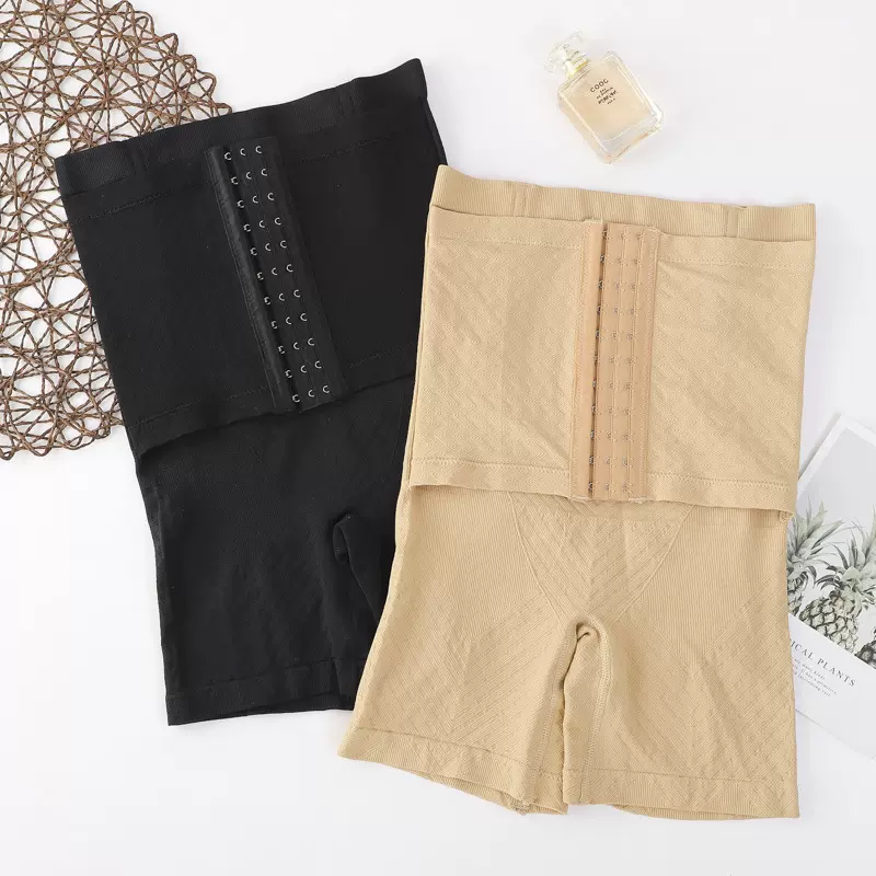 产后收腹内裤高腰紧身塑腰防卷提臀束身缚收肚子塑身美体裤排扣