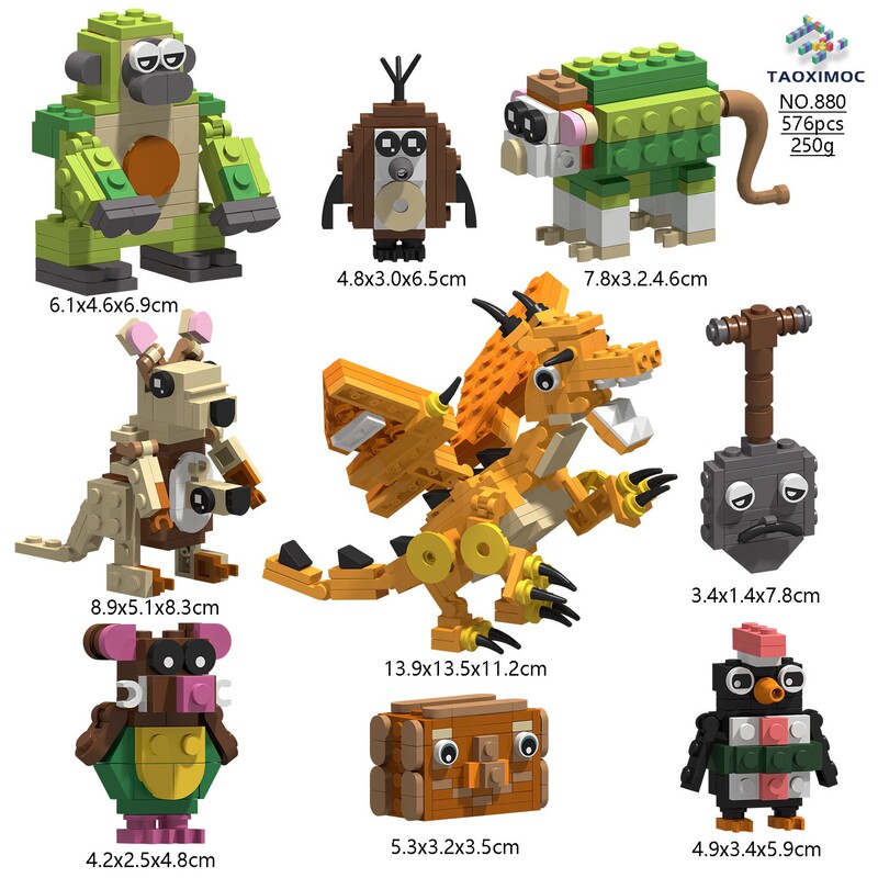 Cross-Border New Ai Shan Hai Jing Building Blocks Third Season New Character Monster 9-Piece Set for Kidsren and Boys Assembled Hand-Made Toys Cross-Border New Ai Shan Hai Jing Building Blocks Third Season New Character Monster 9-Piece Set for Kidsren and Boys Assembled Hand-Made Toys
