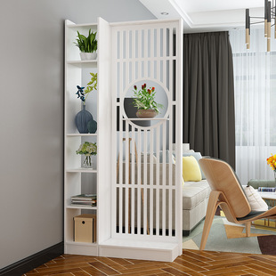 New Chinese-style Screen Partition Storage Rack Living Room Decorative Wall Simple Modern Office Entrance Door Entrance Cabinet