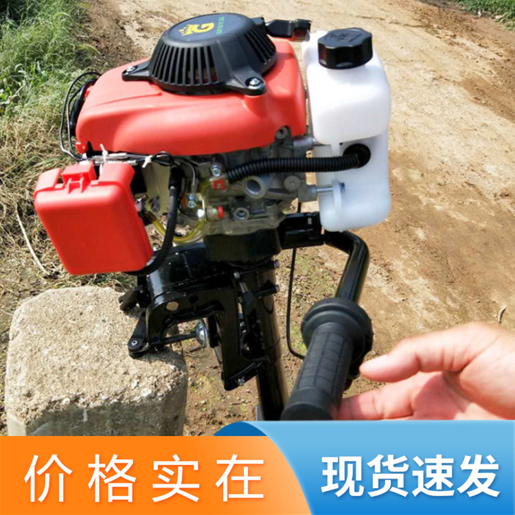 水泥船冲锋舟舷外机 卧式柴油12马力螺旋桨 钓鱼下网观船汽油机