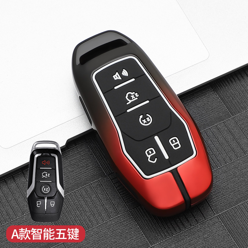 키 5개(단일 쉘) 검정색 및 빨간색