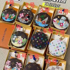 驴牌老花圆饼包挂件小圆包圆型包包挂钩零钱耳机包钥匙包