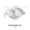 Ceramic dishes, dish dishes, household compartments, irregular white tableware, creative mandarin duck artistic conception dishes, cold dishes