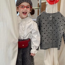 女童毛衣外套2025秋季中小童新款女孩针织开衫宝宝上衣韩版童装潮