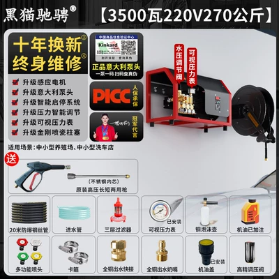 Car washing machine – Car Wash Pump - italian-brand-pump-head-220v35kw-270kg-pressure-20m-steel-wire-pipe-automatic-pipe-retractor