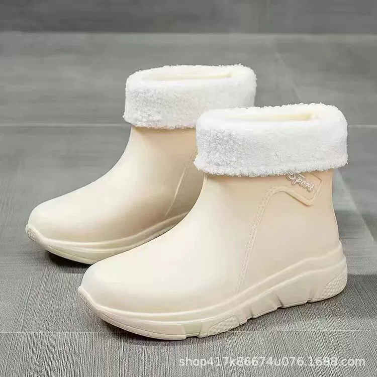Ботинки Martens с флисовой подкладкой, противоскользящие, водонепроницаемые, корейский стиль