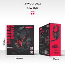 T-WOLF新款H120頭戴式耳機 3.5接口教育教學有線電腦耳機批發耳麥