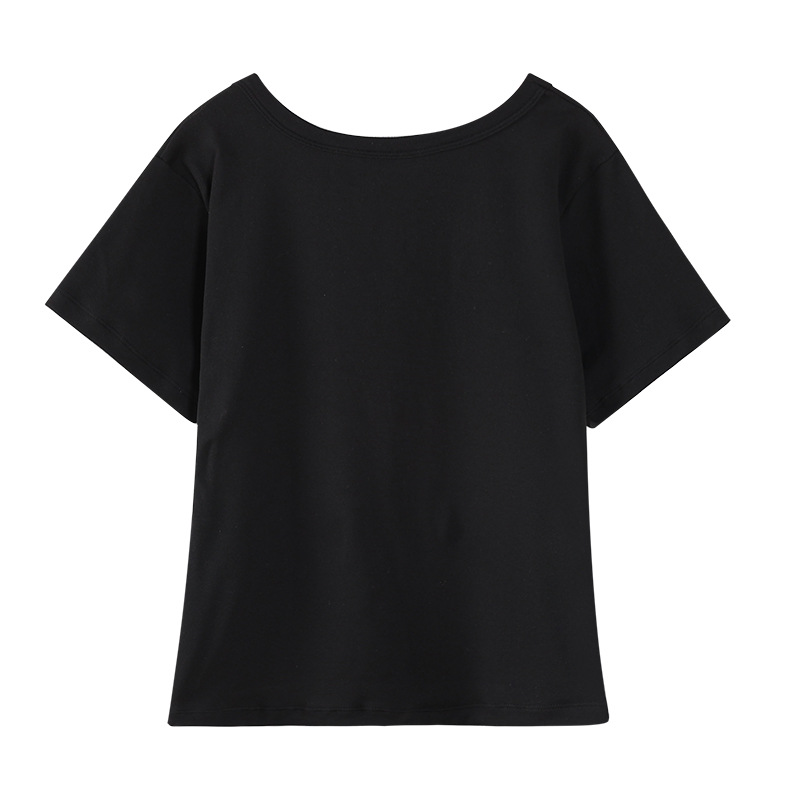 검은 실 조끼 짧은 소매