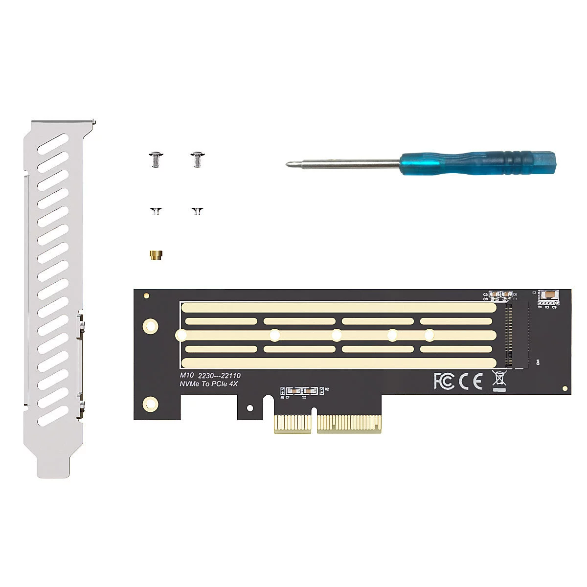 Плата-адаптер M.2 NVMe к PCIe, PCIe 4.0 x4, высокоскоростное расширение для слотов x4/x8/x16