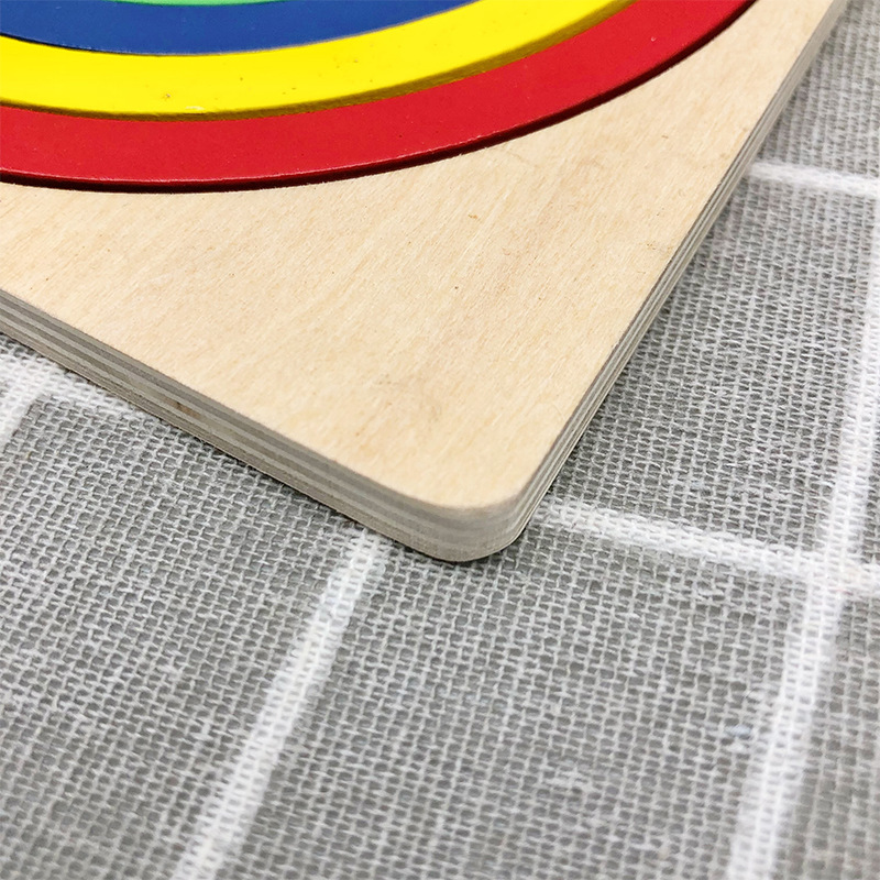 Juguetes transfronterizos CPC y CE arco iris de madera Juguetes de jardín de infantes Cognición de color 2 coordinación ojo-mano 3 +