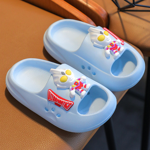 Ultraman Tiga children's slippers summer boys non-slip children's baby slippers bathroom home cartoon soft bottom cool