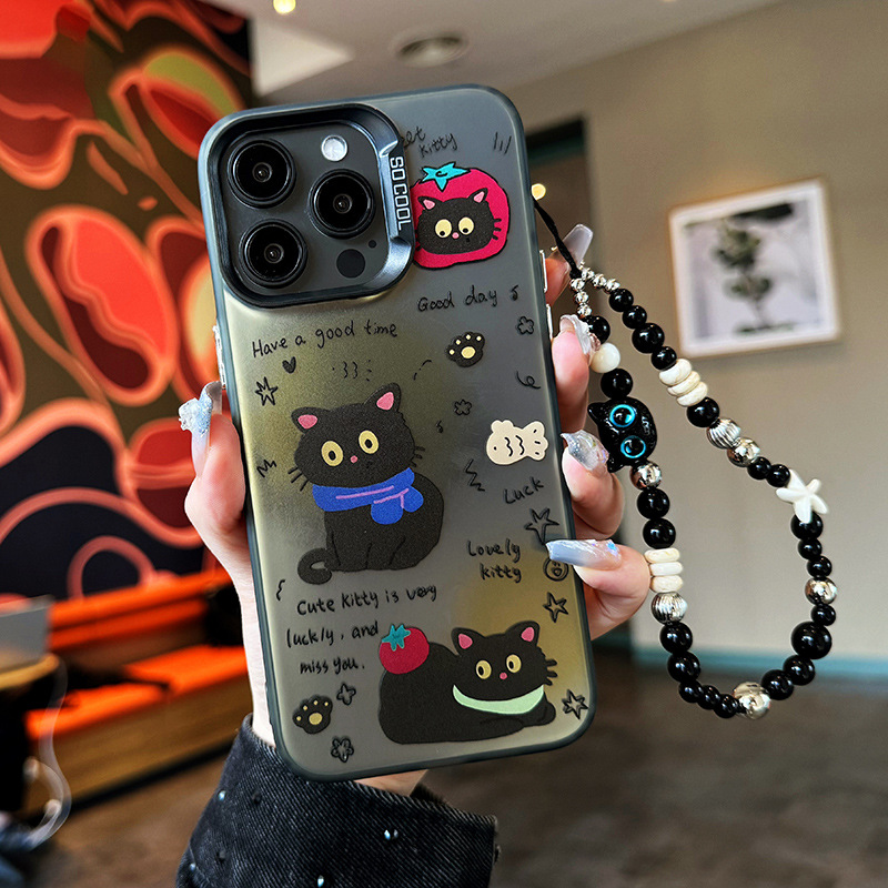 Black-Cat Case+Bracelet-Pw05