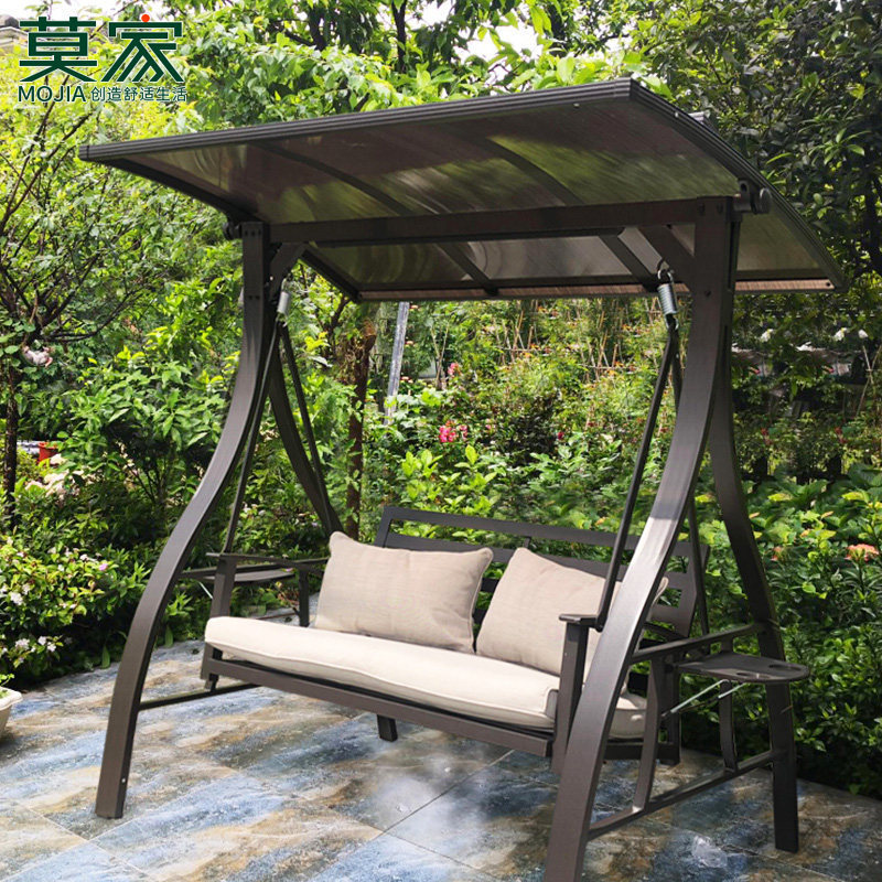 Mojia Outdoor Swing Rocking Chair Courtyard Garden Leisure Hanging Chair Home Balcony Solar Iron Cast Aluminum Autumn Swing