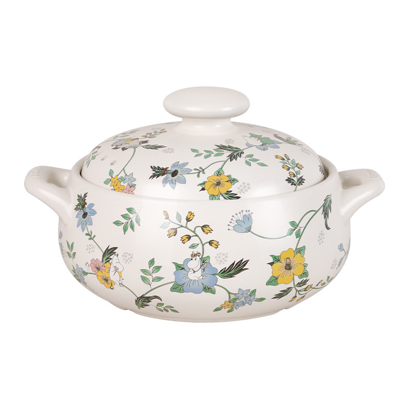 Nueva Moomin genuino autorizado flor racimo cazuela hogar resistente a altas temperaturas olla de sopa cazuela de cerámica fuego abierto image 7