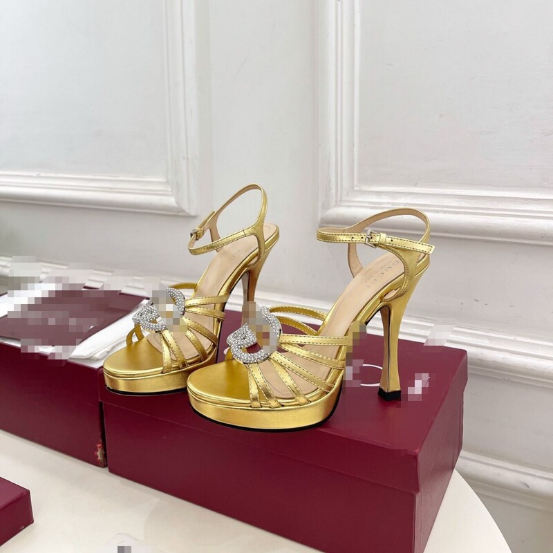 2026 New Style Solid Color Classic Double Buckle Rhinestone Thin Strap Platform Fashion Retro Stiletto Sandals 2026 New Style Solid Color Classic Double Buckle Rhinestone Thin Strap Platform Fashion Retro Stiletto Sandals