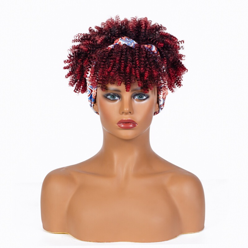 Amazon Cross-Border Synthetic Fiber Wigs, European and American Fashion Short Curly Hair with Bangs, Synthetic Fiber Headgear, Cross-Border Dropshipping Amazon Cross-Border Synthetic Fiber Wigs, European and American Fashion Short Curly Hair with Bangs, Synthetic Fiber Headgear, Cross-Border Dropshipping