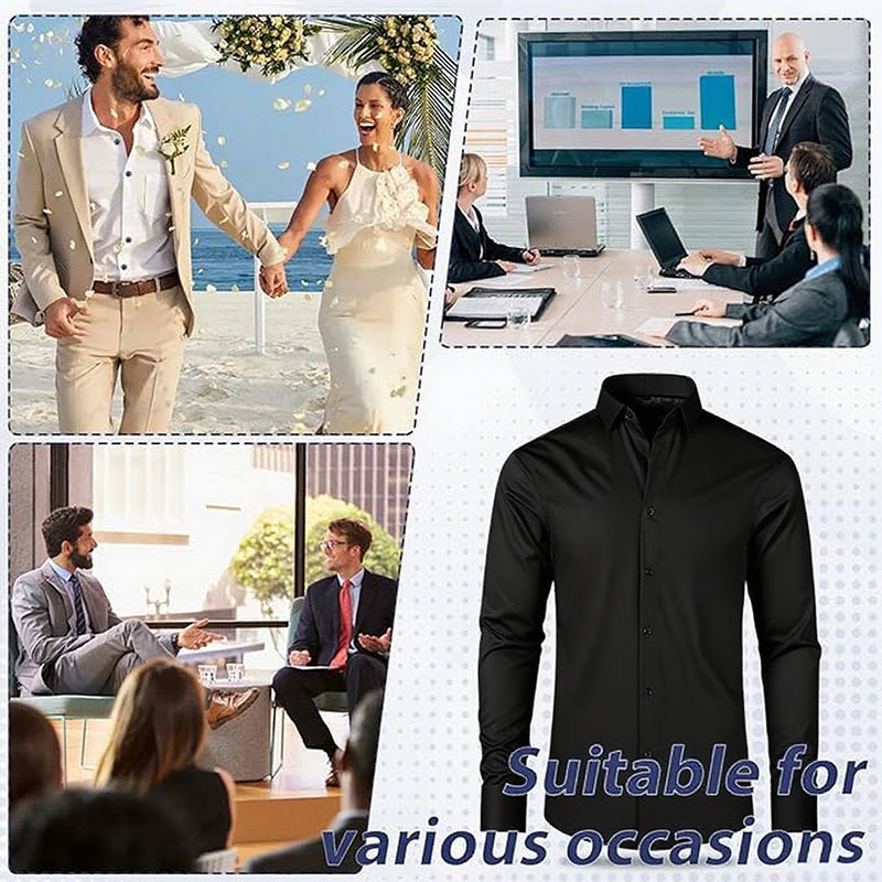 Camisas francesas de otoño transfronterizas para hombres, vestidos de negocios, camisas blancas de manga larga, camisas explosivas de sarga de color sólido para hombres