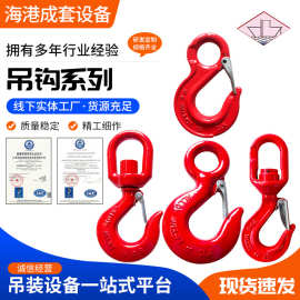 厂家直供环眼型滑钩起重钩 环眼带卡吊钩吊具 带轴承旋转吊钩