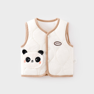 Baby's Cotton Warm Vest Autumn and Winter Baby's Cotton Vest Children's Waistcoat Vest Newborn's Top Belly Protection
