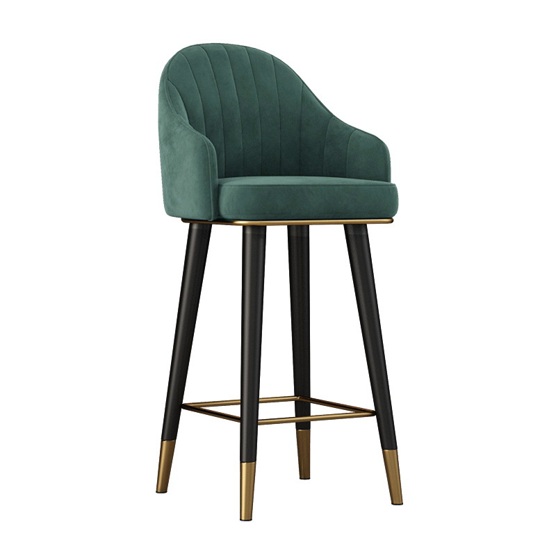 Silla de bar de lujo ligera, silla de cuatro patas, taburetes altos modernos y simples, cajero de bar, taburetes altos.
