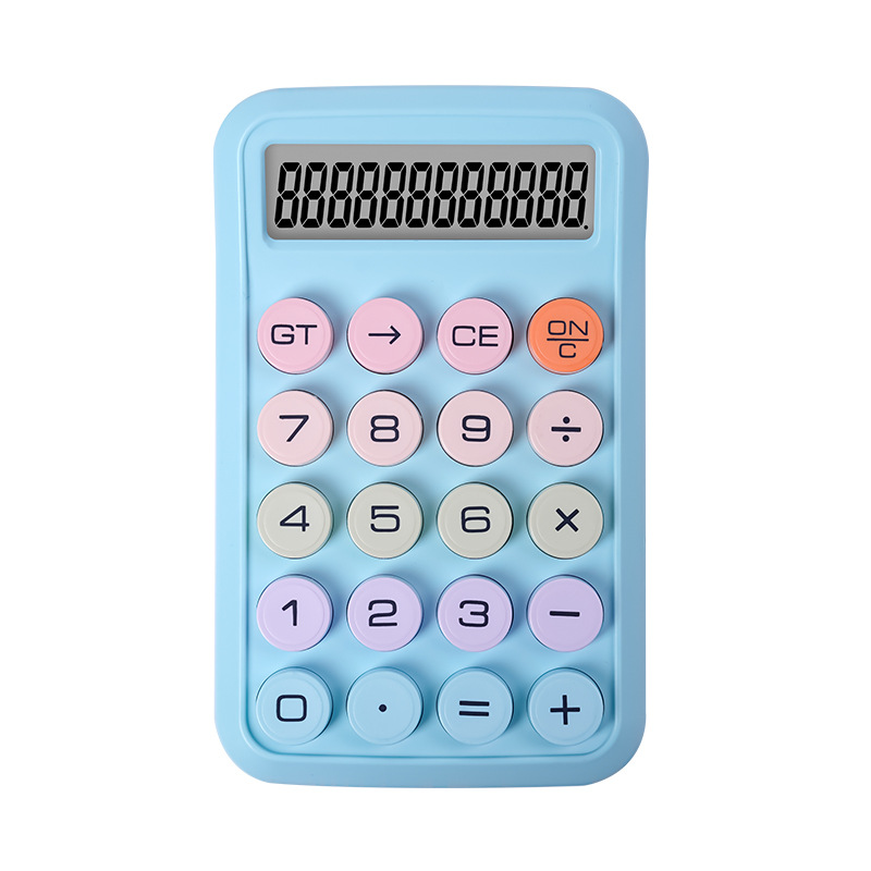 Calculadora de dopamina de 12 bits calculadora de pantalla grande teclado mecánico redondo computadora de examen de estudiantes portátil