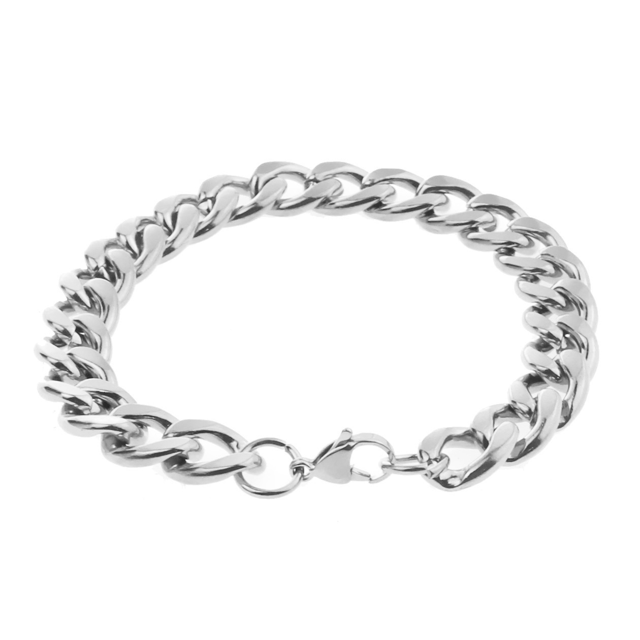 Europa y América NK pulsera de acero inoxidable hueco cadena 1:1 hip hop pulsera de oro simple pulsera de moda