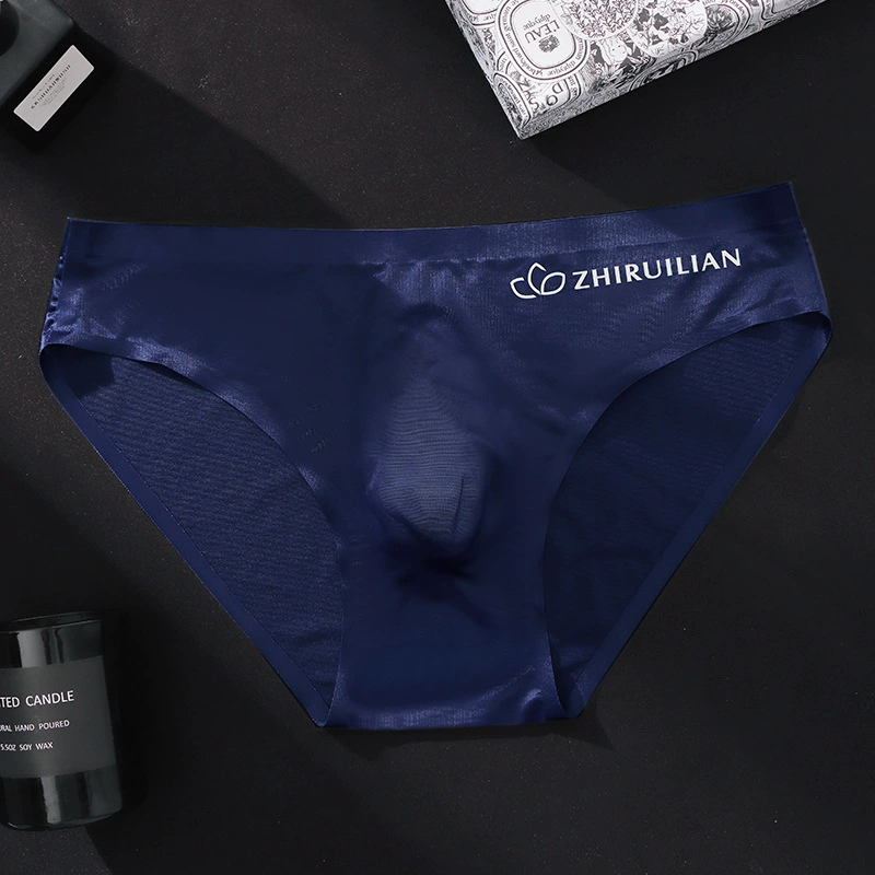 Men's Silk Breathable Underwear (ZHIRUILIAN) Seamless Sports Briefs, 2–3-way Stretch