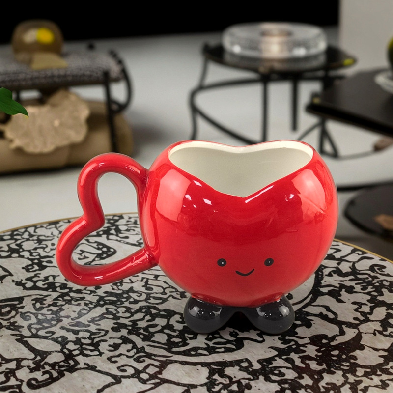 Nuevo creativo de cerámica encantador cariño pequeño taza encantadora curación emoción taza de cerámica tridimensional regalo de graduación