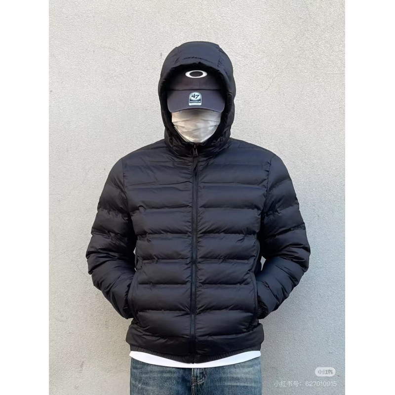 90 White Duck down Lightweight Hooded Rib down Jacket Men's Winter Outdoor Leisure Sports Top Cold-Proof Warm Jacket