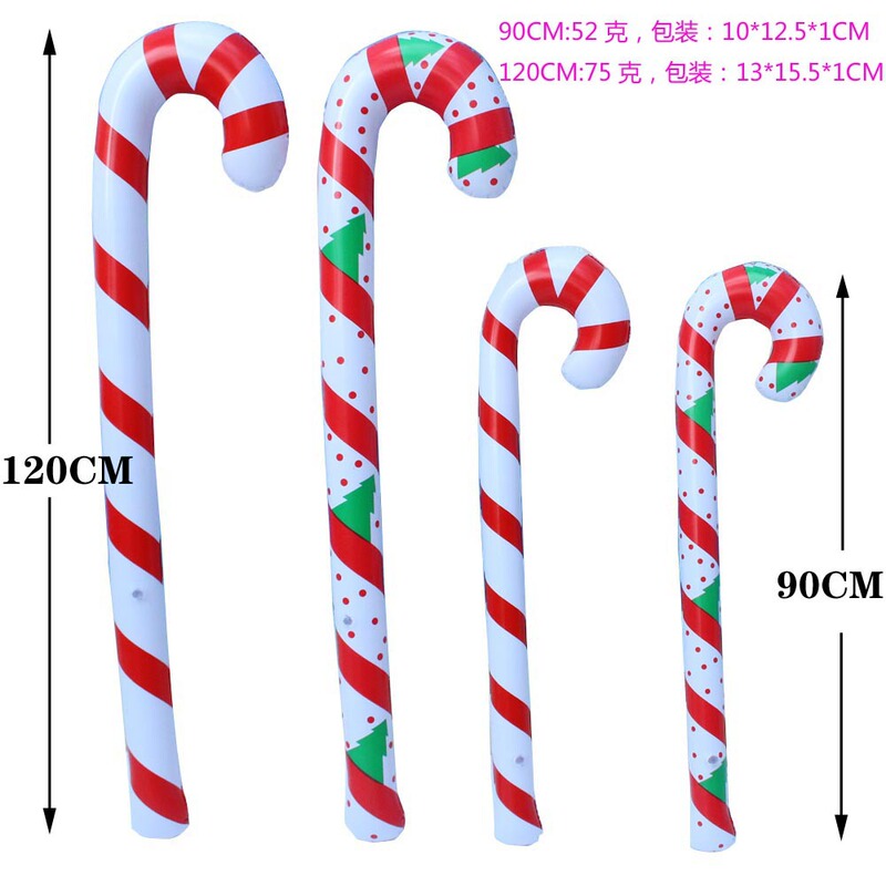 クロスボーダー現物クリスマスインフレータブル松葉杖クリスマスインフレータブル玩具装飾雰囲気子供インフレータブル松葉杖ギフト遊ぶ|undefined