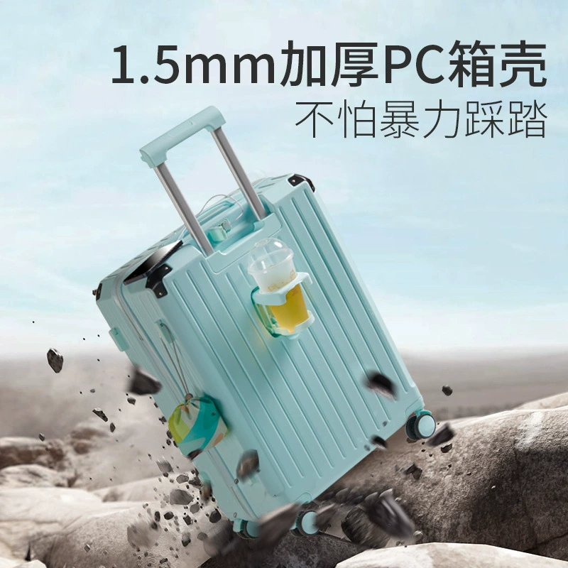 Universal suitcase, capacious durable glass holder