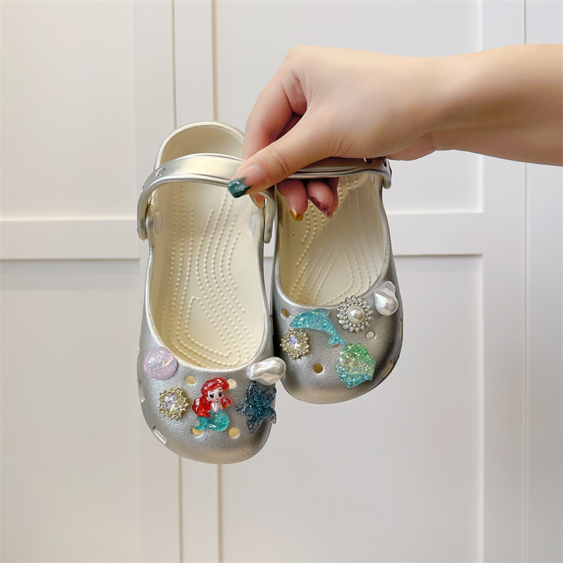 Summer 2026 New Style Mermaid Girls' Cartoon Sandals Closed-Toe Children's Beach Shoes Non-Slip Clogs Summer 2026 New Style Mermaid Girls' Cartoon Sandals Closed-Toe Children's Beach Shoes Non-Slip Clogs