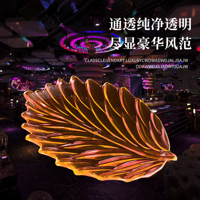 Acrílico plato de merienda personalizada plato de fruta Placa de barra de oscilación plato de fruta de plástico con estante creativo sala de estar plato de fruta grande