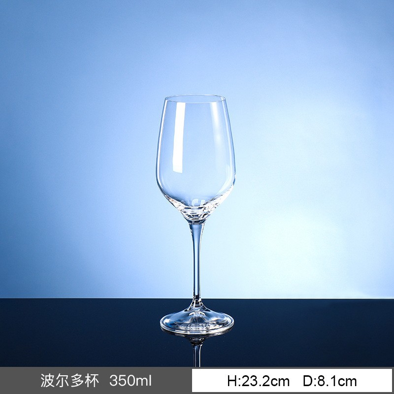 Alta calidad checa importación sin plomo cristal tazas de vino, tazas de cristal alto pie, banquete de negocios especial, hotel al por mayor